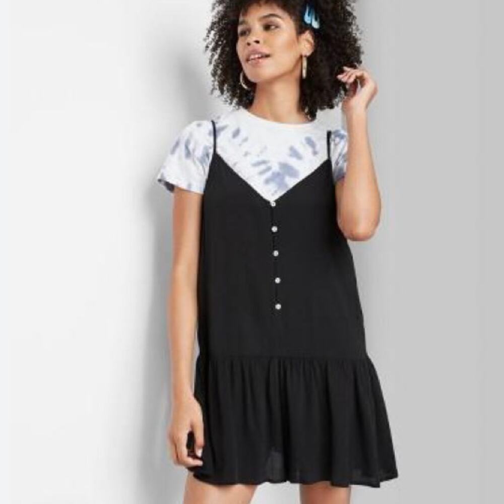 Wild Fable Black Spaghetti Strap Romper XS